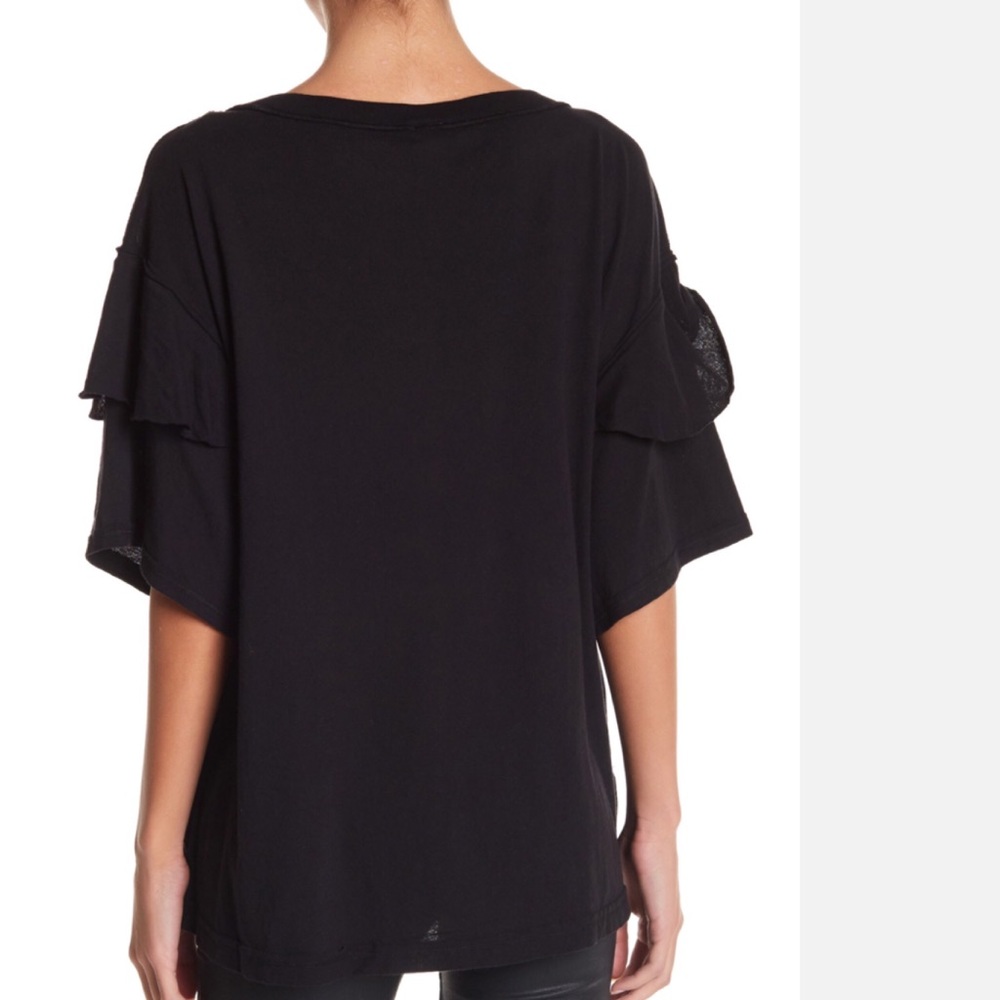 FREE PEOPLE Abracadabra Ruffle Tee NWT - Picture 2 of 2
